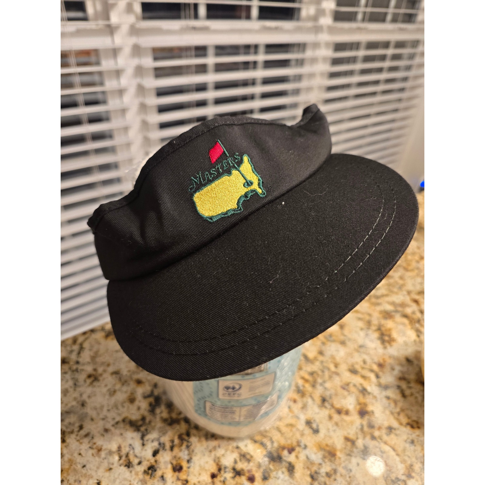 Masters Golf Visor American Needle Black Tournament Logo Adjustable Hat Mens